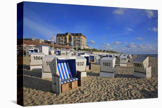 Beach Chairs on the Beach in Front of the 'Hotel Miramar' in Westerland on the Island of Sylt-Uwe Steffens-Premier Image Canvas