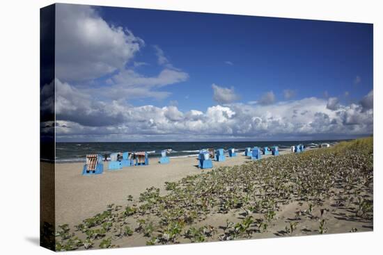 Beach Chairs on the Beach of the Baltic Sea-Uwe Steffens-Premier Image Canvas