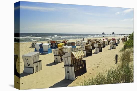 Beach Chairs, Usedom, Mecklenburg-Vorpommern, Germany, Baltic Sea, Europe-Jochen Schlenker-Premier Image Canvas