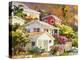 Beach Cottage Community-Erin Dertner-Stretched Canvas