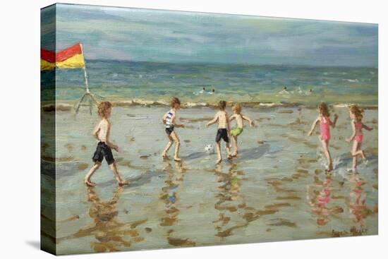 Beach football,Sheringham ,2018, (oil on canvas)-Andrew Macara-Premier Image Canvas