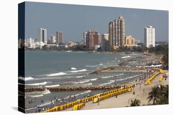 Beach Front, Cartagena, Atlantico Province. Colombia-Pete Oxford-Premier Image Canvas