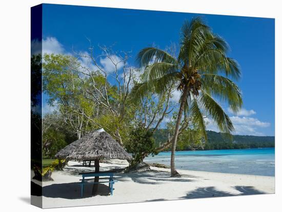 Beach Hut at Champagne Beach, Island of Espiritu Santo, Vanuatu, South Pacific, Pacific-Michael Runkel-Premier Image Canvas