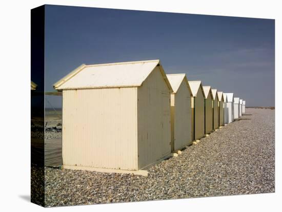 Beach Huts, Cayeux Sur Mer, Picardy, France-David Hughes-Premier Image Canvas