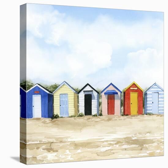 Beach Huts I-Grace Popp-Stretched Canvas