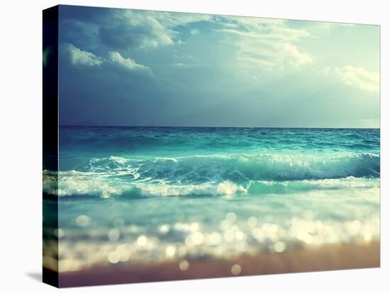 Beach in Sunset Time, Tilt Shift Soft Effect-Iakov Kalinin-Premier Image Canvas