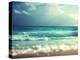 Beach in Sunset Time, Tilt Shift Soft Effect-Iakov Kalinin-Premier Image Canvas