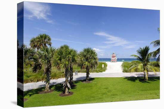 Beach Lifeguard Tower 'Jetty', Bicycle Rental Station in South Point Park, Florida-Axel Schmies-Premier Image Canvas