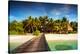 Beach Pier on Island Resort-null-Stretched Canvas