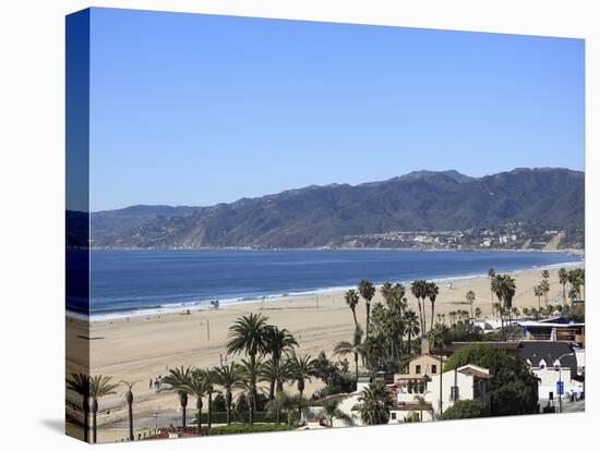 Beach, Santa Monica, Malibu Mountains, Los Angeles, California, Usa-Wendy Connett-Premier Image Canvas