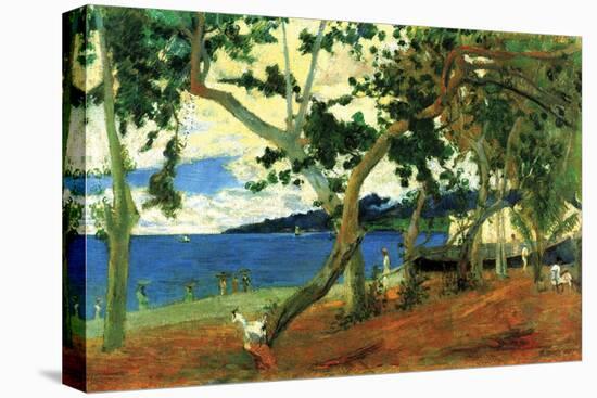 Beach Scene 2-Paul Gauguin-Stretched Canvas