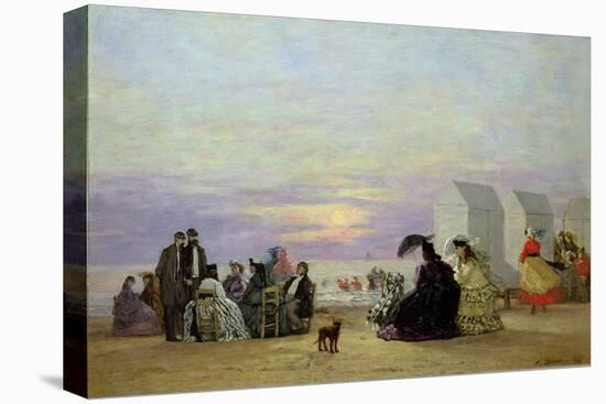 Beach Scene, Evening, 1864-Eugène Boudin-Premier Image Canvas
