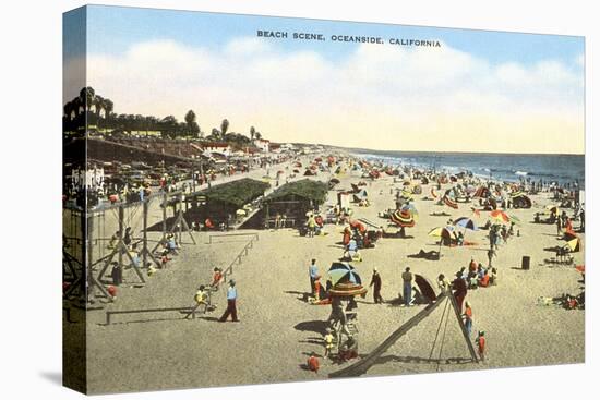 Beach Scene, Oceanside, California-null-Stretched Canvas