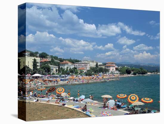 Beach Scene, Opatija, Croatia-Peter Thompson-Premier Image Canvas