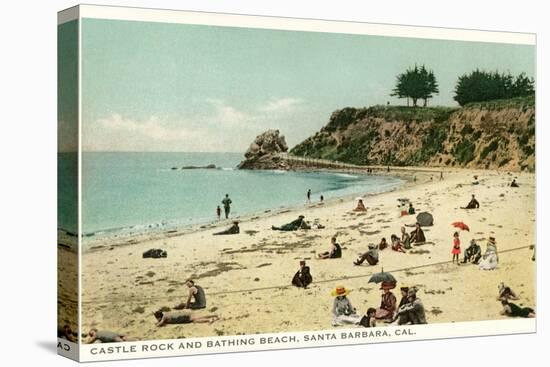 Beach Scene, Santa Barbara, California-null-Stretched Canvas