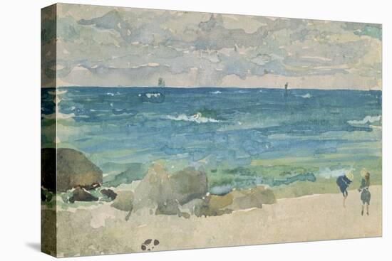 Beach Scene with Two Figures, 1885-90 (W/C on Paper)-James Abbott McNeill Whistler-Premier Image Canvas