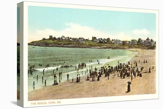 Beach Scene, York, Maine-null-Stretched Canvas