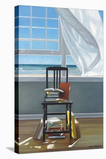 Beach Scholar-Karen Hollingsworth-Stretched Canvas
