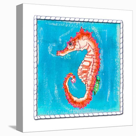 Beach Seahorse-Ormsby, Anne Ormsby-Stretched Canvas