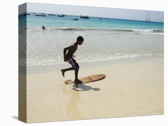 Beach Surfing at Santa Maria on the Island of Sal (Salt), Cape Verde Islands, Africa-R H Productions-Premier Image Canvas