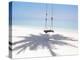Beach Swing And Shadow of Palm Tree on Sand-null-Premier Image Canvas