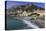 Beach, Town and Hills of Amalfi in Sunshine with Breaking Waves, Costiera Amalfitana (Amalfi Coast)-Eleanor Scriven-Premier Image Canvas