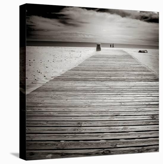 Beach View with Timber Jetty-Luis Beltran-Premier Image Canvas