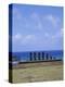Beach with Nau Nau, Easter Island, Pacific Ocean, Chile, South America-Geoff Renner-Premier Image Canvas