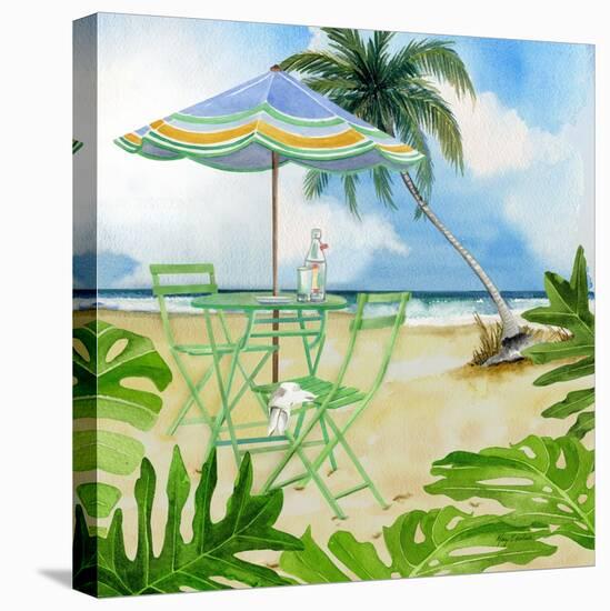 Beachside Dining 1-Mary Escobedo-Stretched Canvas