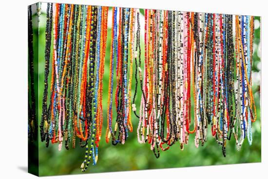 Beaded necklaces for sale, Zanzibar, Tanzania-Roberto Moiola-Premier Image Canvas