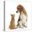 Beagle Dog, Bruce, with Ginger Kitten, Tom-Mark Taylor-Premier Image Canvas