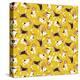 Beagle Scatter Yellow-Sharon Turner-Stretched Canvas