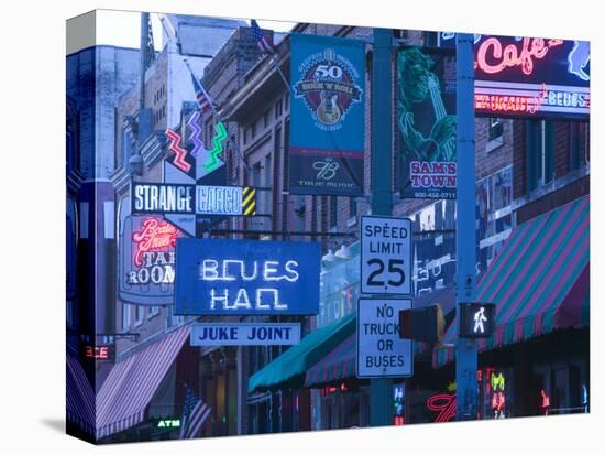 Beale Street Entertainment Area, Memphis, Tennessee, USA-Walter Bibikow-Premier Image Canvas