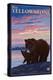 Bear and Cub, West Yellowstone, Montana-Lantern Press-Stretched Canvas