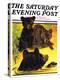 "Bear and Cubs in River," Saturday Evening Post Cover, August 25, 1934-Jack Murray-Premier Image Canvas