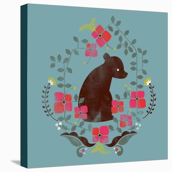 Bear and Flowers-null-Premier Image Canvas