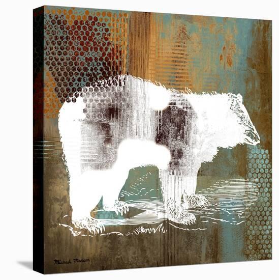 Bear on Abstract-Michael Marcon-Stretched Canvas