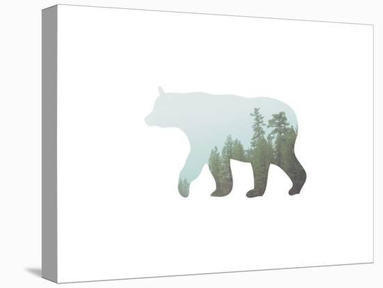 Bear Trees-Melinda Wood-Stretched Canvas