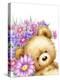 Bear with Flowers 2-MAKIKO-Premier Image Canvas