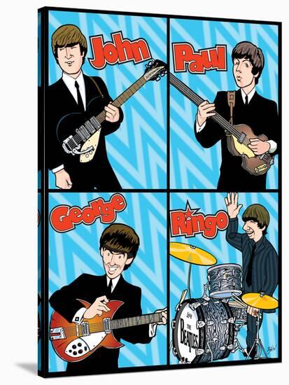 Beatles 1964-Anthony Parisi-Stretched Canvas