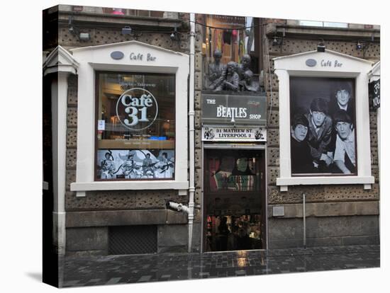 Beatles Shop, Mathew Street, Liverpool, Merseyside, England, United Kingdom, Europe-Wendy Connett-Premier Image Canvas