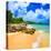 Beautiful Beach Surrounded by Mountains in Cuba-Kamira-Stretched Canvas