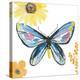 Beautiful Butterfly III Blue No Words-Sara Zieve Miller-Stretched Canvas