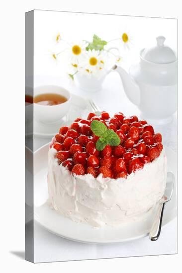 Beautiful Cake with Strawberries and Cream-legaa-Premier Image Canvas