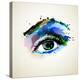 Beautiful Fashion Woman Eye Forming By Blots-artant-Stretched Canvas