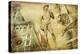 Beautiful Florence -Artistic Collage-Maugli-l-Stretched Canvas