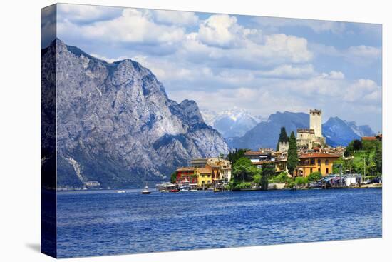 Beautiful Lago Di Garda, North of Italy. View with Castle in Malcesine-Maugli-l-Premier Image Canvas