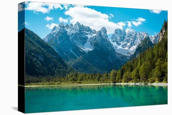 Beautiful Mountain Lake in Dolomites-Tetyana Kochneva-Premier Image Canvas