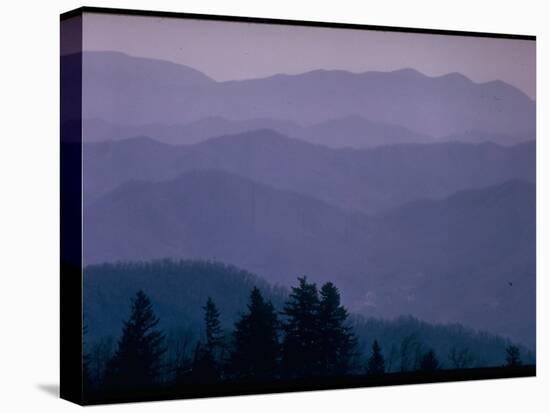 Beautiful Panoramic of Blue Ridge Mountains with a Blue Haze Covering Them-Michael Mauney-Premier Image Canvas