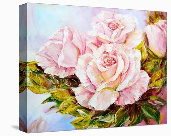 Beautiful Roses Oil Painting On Canvas Art Print Valenty Art Com